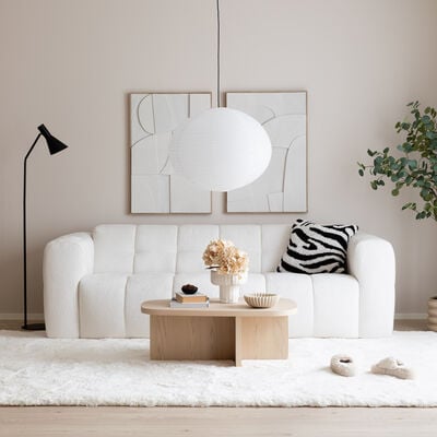 Pilvi 3-istuttava sohva valkoinen Garnet bright white